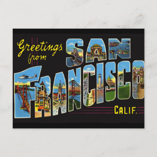 Tarjeta postal antigua de San Francisco