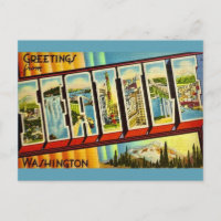 Tarjeta postal antigua de Seattle WA