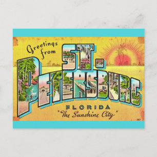 Tarjeta postal antigua de St Petersburg Florida