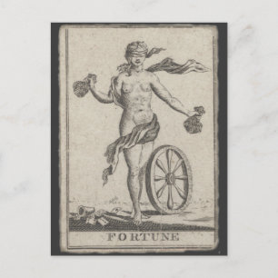Tarjeta postal antigua de Tarot adivinatorio