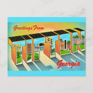 Tarjeta postal antigua de Tifton Georgia