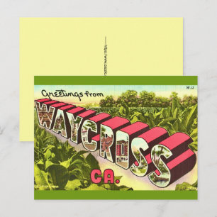 Tarjeta postal antigua de Waycross GA
