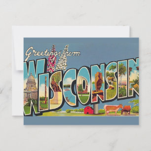 Tarjeta Postal Antigua de Wisconsin
