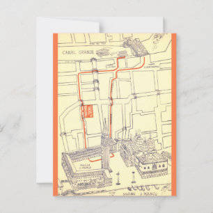 Tarjeta postal antigua del Gran Canal de Venecia I