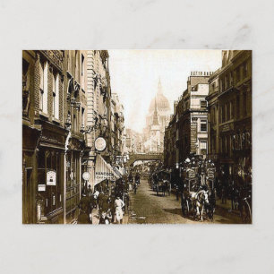 Tarjeta postal antigua - Fleet Street, Londres