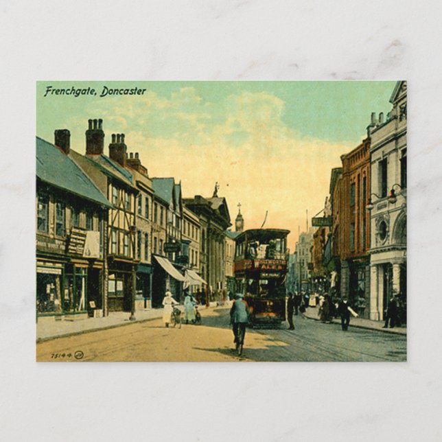Tarjeta postal antigua - Frenchgate, Doncaster, Yo (Anverso)