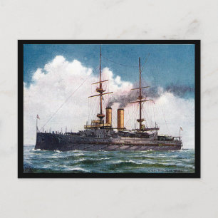 Tarjeta postal antigua - HMS Prince of Wales