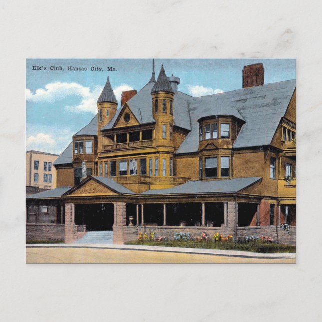 Tarjeta postal antigua - Kansas City, Misuri, EE.  (Anverso)