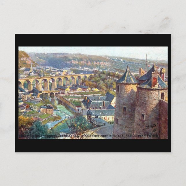 Tarjeta postal antigua - Luxemburgo (Anverso)