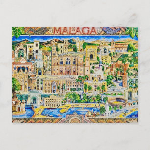 Tarjeta Postal Antigua Málaga España