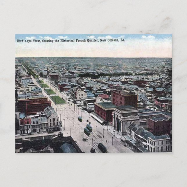 Tarjeta Postal Antigua - Nueva Orleans, Luisiana (Anverso)