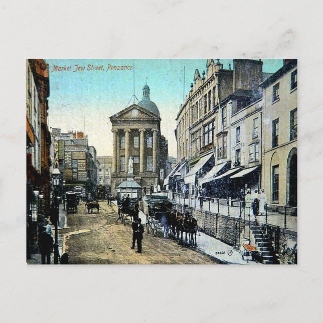 Tarjeta postal antigua - Penzance, Cornualles (Anverso)
