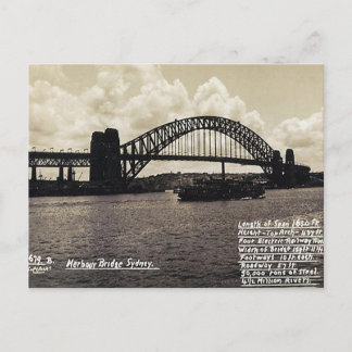 Tarjeta postal antigua - Puente de la bahía de Syd