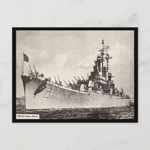 Tarjeta postal antigua - USS Des Moines