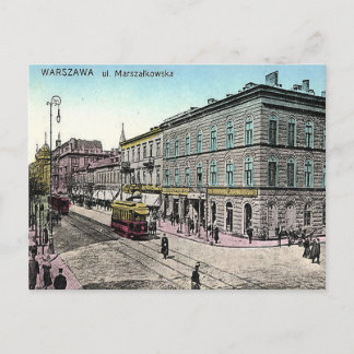 Tarjeta postal antigua - Varsovia, Polonia