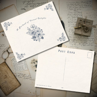 Tarjeta Postal Antigua Victoriana de Primavera