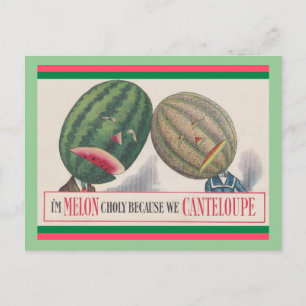 TARJETA POSTAL ANTROPOMÓRFICA DE Melones Pun