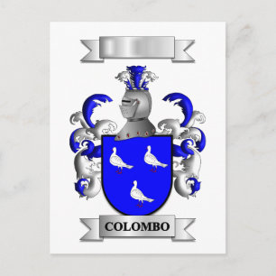 Tarjeta postal Apellido y Escudo de la Familia Col