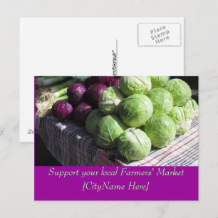 Tarjeta postal - Apoya el mercado de agricultores 