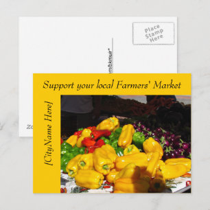 Tarjeta postal - Apoyar Mercado de Agricultores - 