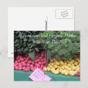 Tarjeta postal - Apoyar mercado de agricultores - 
