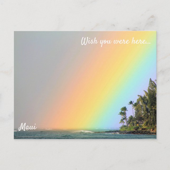 Tarjeta postal arcoiris de Maui (Anverso)