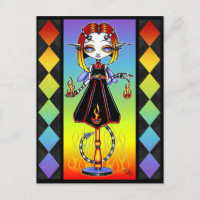 Tarjeta postal arcoiris Hotty Pixie Stick Fire Sta