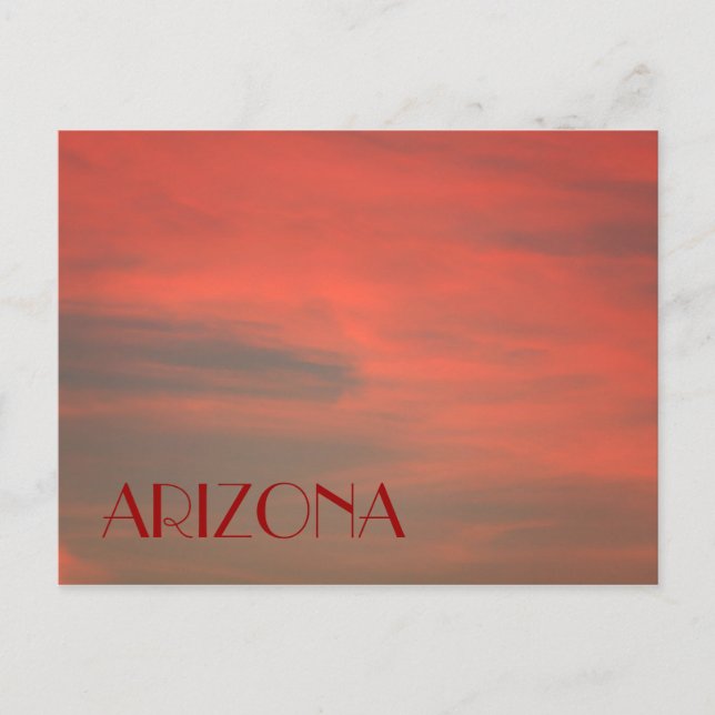 Tarjeta postal ARIZONA Red Sky (Anverso)