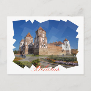 Tarjeta Postal Arquitectura Castillo Mir Bielorrus