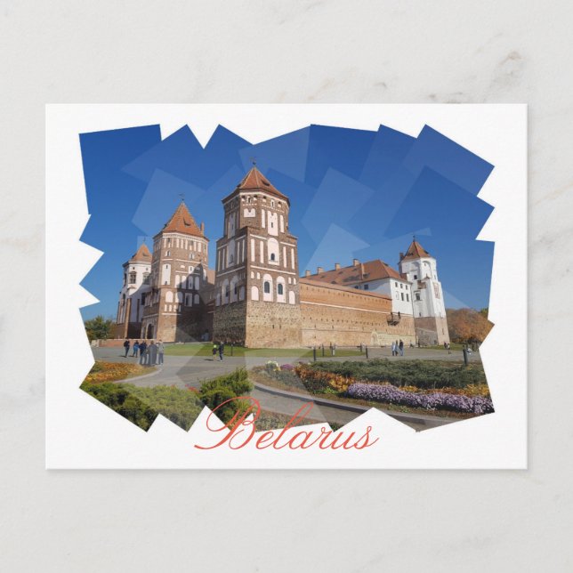 Tarjeta Postal Arquitectura Castillo Mir Bielorrus (Anverso)