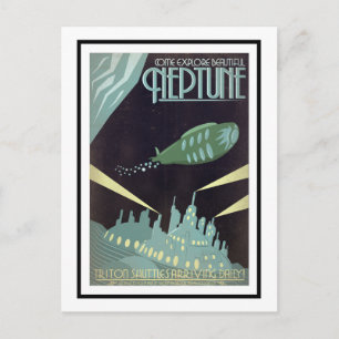 Tarjeta postal - Art Deco Explora el hermoso Neptu