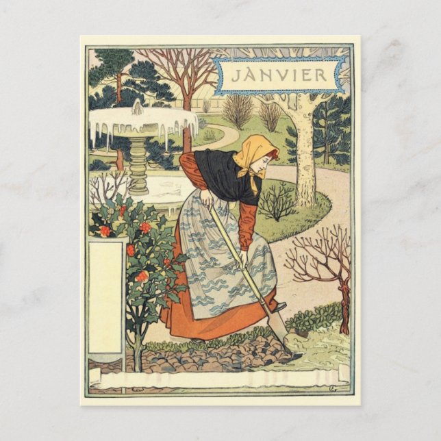 Tarjeta postal Art Nouveau (Anverso)