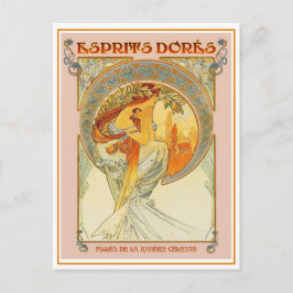 Tarjeta postal - Art Nouveau Esprits Dores