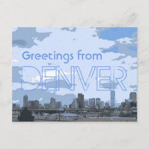 Tarjeta postal artística de Denver Colorado