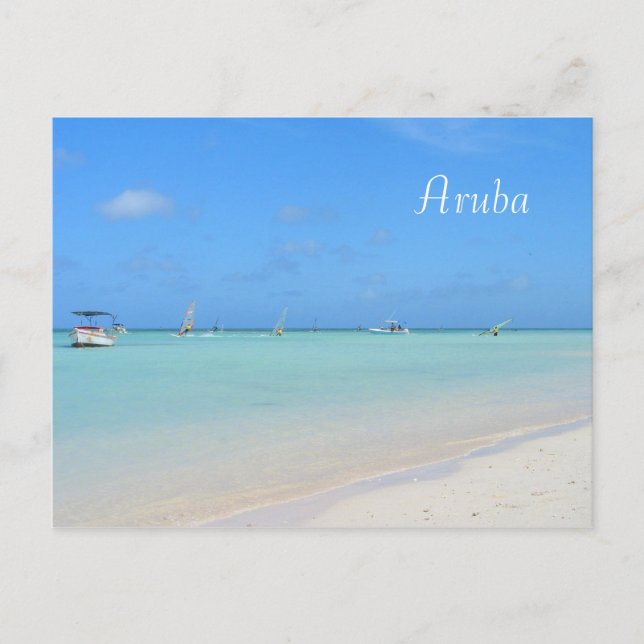 Tarjeta postal Aruba Sailboarding (Anverso)