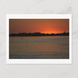 Tarjeta Postal Atardecer Paisaje Oceánico