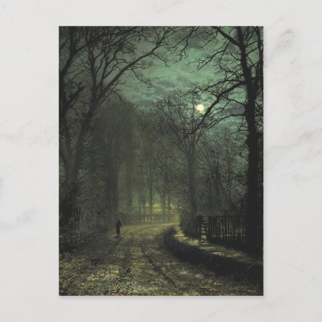 Tarjeta postal Atkinson Grimshaw Yorkshire Lane CC (Anverso)