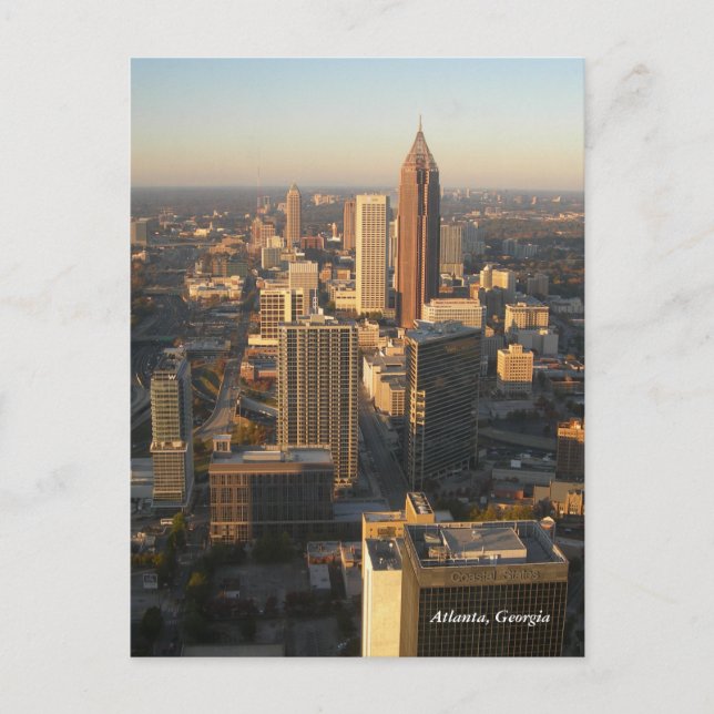 Tarjeta postal Atlanta Georgia Skyline (Anverso)