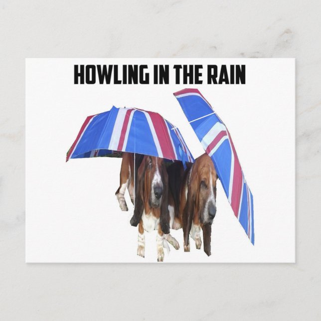 Tarjeta Postal Aullando En La Lluvia (Anverso)