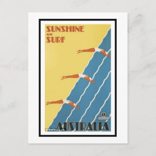 Tarjeta postal - Australia Sol y Oleaje