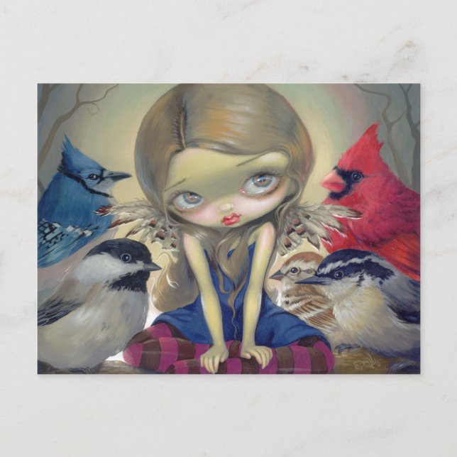 Tarjeta postal "Aves de patio trasero" (Anverso)