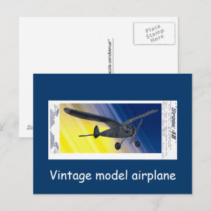 Tarjeta postal - Avión modelo antiguo - Spook