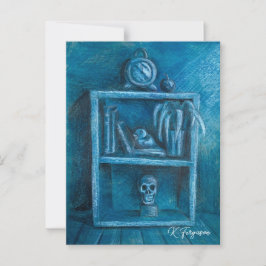 Tarjeta postal azul
