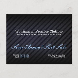 Tarjeta postal azul Armani Suit Promo - Personaliz