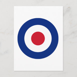 Tarjeta postal azul azul rojo y blanco   Regalos M