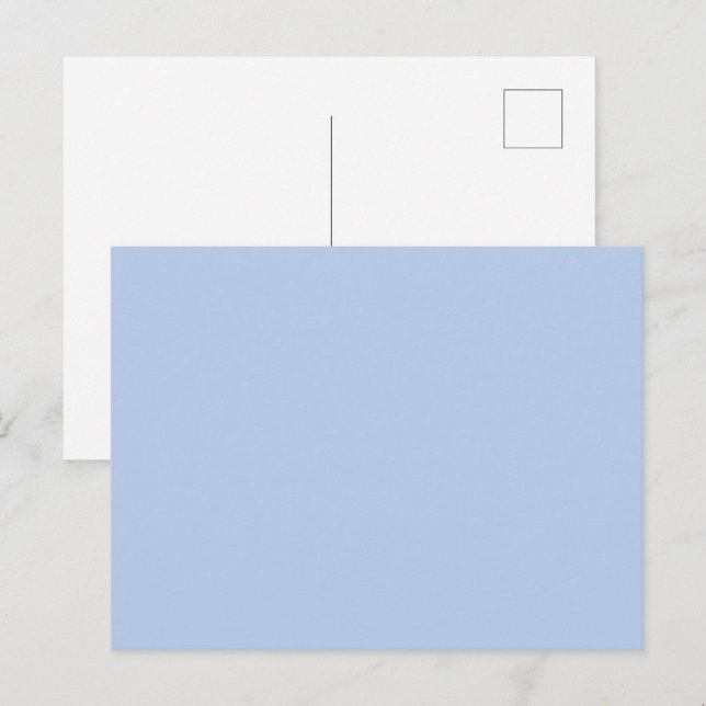 Tarjeta postal azul cielo suave (Anverso / Reverso)