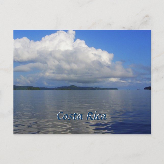 Tarjeta postal azul de Costa Rica (Anverso)