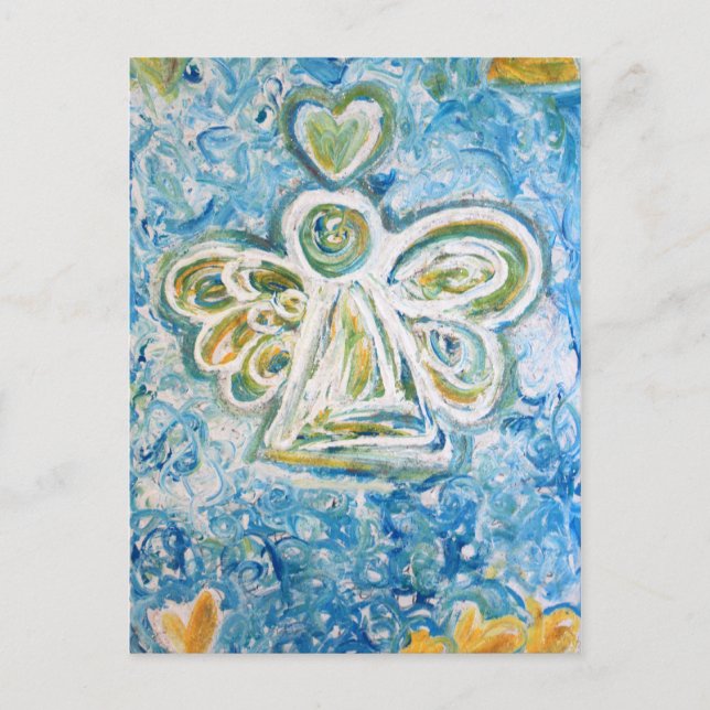 Tarjeta postal azul de oro (Anverso)