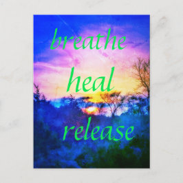 TARJETA POSTAL AZUL HEAL