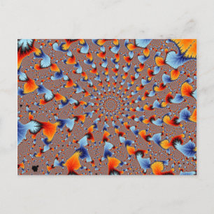 Tarjeta postal azul rojo